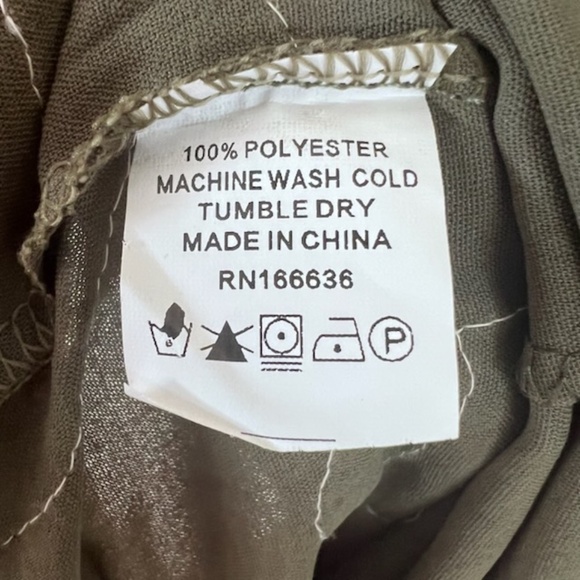 NWT Kindred Olive Green Midi/Maxi Dress w Design L - Picture 4 of 7